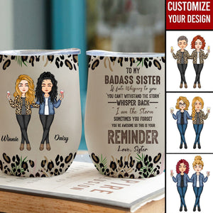 Whisper Back I Am The Storm Personalized Wine Tumbler