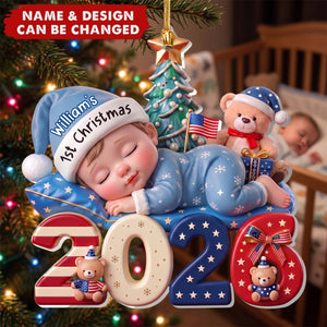 1st Christmas USA - Personalized Acrylic Custom Shape Ornament