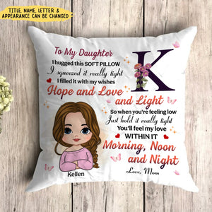 I Squeezed It Really Tight Personalized Pillow - Gift For Granddaughter Daughter