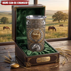 Noble Spirit Heart of Gold Horse - Personalized Tumbler