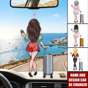 So The Adventure - Travelling gift for mom, daughter, granddaughter, wife, girlfriend, friend - Personalized Custom Car Hanger