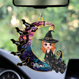 Gift For Mysterious Witch Grandma, Custom Name Kids, Halloween Gift - Personalized Ornament