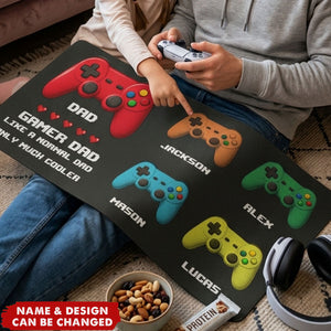 Gamer Dad Like A Normal Dad Only Much Cooler - Personalized Desk Mat