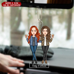 Best Friends Drink Together Personalized Acrylic Ornament