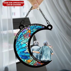 From Our First Kiss Till Our Last Breath - Personalized Window Hanging Suncatcher Ornament
