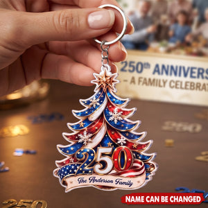 Patriotic Family – Personalized Keychain
