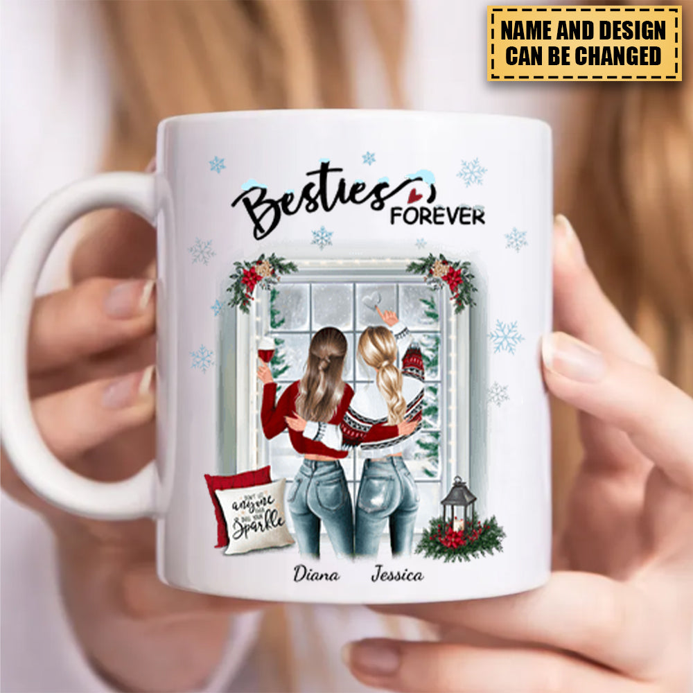 Sisters Forever Friendship Christmas - Personalized Mug
