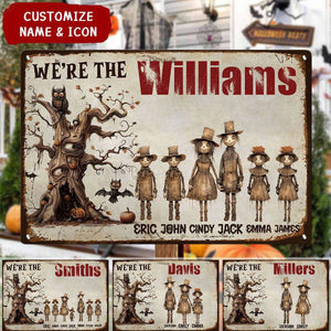 We Are The Scarecrow Family - Personalized Metal Sign