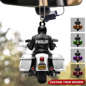 Motorcycle Guy Personalized Ornament, Gift For Biker Lover