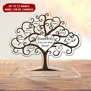 Grandkids Make Life More Grand - Personalized Acrylic Plaque