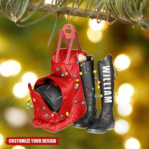 Personalized Horse Riding Bag Christmas Ornament, Horse Riding Christmas, Horse Riding Ornament, Christmas Gift For Horse Riding Lovers