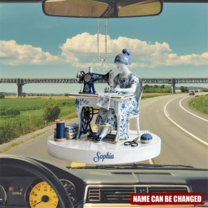 Love Sewing - Personalized Car Acrylic Hanging Ornament