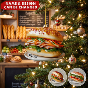 Vietnamese Banh Mi - Personalized Acrylic Custom Shape Ornament