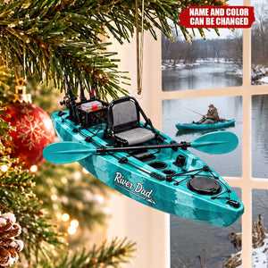 Personalized Fishing Kayak Acrylic Ornament — Gift For Fishermen & Fishing Lovers