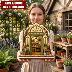 Custom Greenhouse Garden Wooden Plaque - Personalized Name Gift