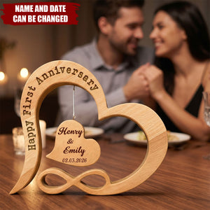 Hand Engraved, Ready to Love - Personalized Wooden Heart