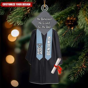 Gift For Graduation - Personalized Acrylic Christmas Ornament