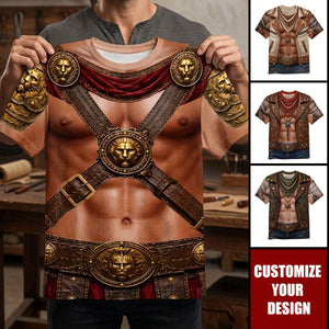 Custom Roman Gladiator T-shirt - Personalized Birthday Gifts For Husband, Son, Grandson, Yourself - Still Got Armor
