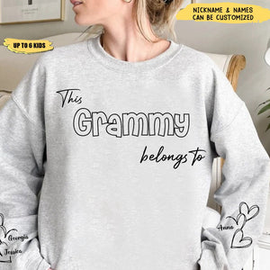This Grandma Belongs To Family Personalized Sweatshirt