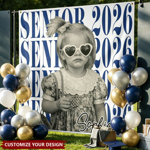 Senior Custom Vintage Photo - Personalized Backdrop