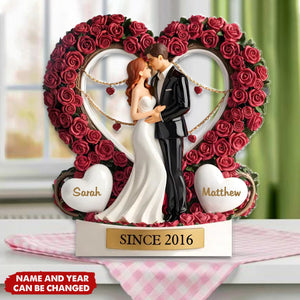 You And Me, Since Forever Began - Personalized Custom Shaped Acrylic Plaque - Gift For Husband Wife, Anniversary