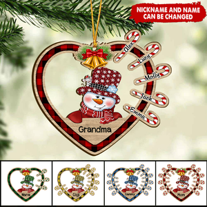 Personalized Grandma Christmas Shaped Ornament