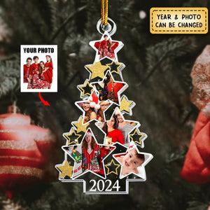 Custom Photo Christmas Tree - Personalized Acrylic Photo Ornament