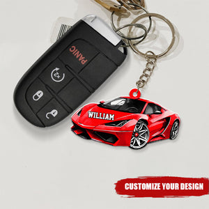 Gift For Car Lover, Personalized Keychain