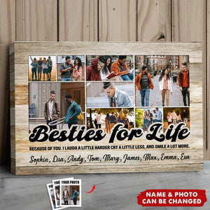 Bestie For Life Personalized Photo Poster - Gift For Best Friend, Bff Gifts