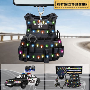 Police Bulletproof Vest, Personalized Car Ornament, Gift For Police Officers