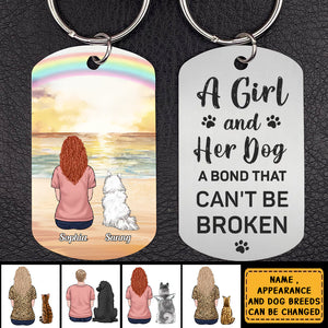 My Heart Will Always Wear The Pawprints Left By You - Memorial Personalized Custom Keychain - Sympathy Gift For Pet Owners, Pet Lovers