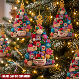 Crochet Love Joy, Personalized Acrylic Ornament, Gift For Crochet Lovers
