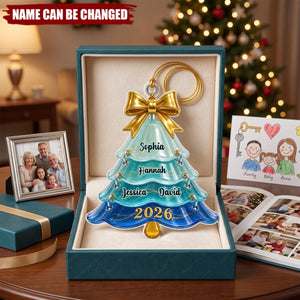 Family Christmas Tree - Personalized Acrylic Custom Shape Ornament