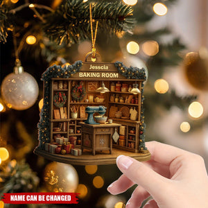 A Warm And Inviting Baking Room, Custom Wood Ornament