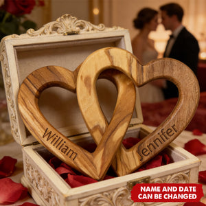 Interlocking Hearts - Personalized Infinity Heart Sculpture