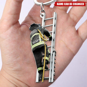 Firefighter Keychain Personalized Acrylic Keepsake For Firefighters