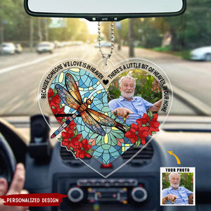 We're Always With You Upload Photo Memorialized Dad, Mom Personalized Car Ornament