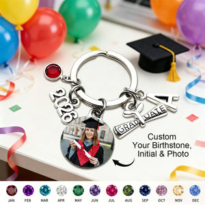 2026 Custom Photo Graduation - Personalized Graduation Keychain