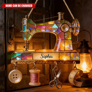 Colorful Sewing Machine - Personalized Sewing LED Light Acrylic Sign
