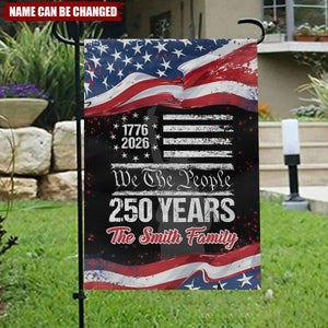 Custom 250 Years USA 250th Birthday 1776-2026 Eagle Garden Flag Gift for Family