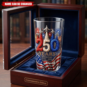 Independence Anniversary - Personalized Beer Glass