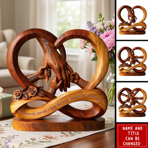 You Are The World To Us - Personalized Wooden 4-Layer Block