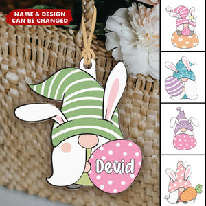 Cute Rabbit Custom Namer Gift For Kid - Personalized Easter Basket Ornament