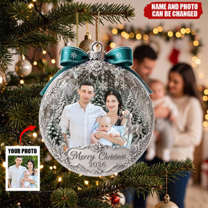 Sparkling Joy To Our Little Family - Personalized Christmas Acrylic Ornament