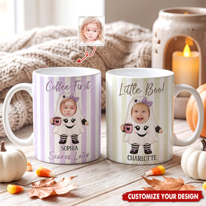 Custom Sweet Baby Face Little Boo - Funny Halloween Print Full Mug
