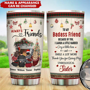 Because Of You, I Laugh A Little Harder - Personalized Tumbler Cup