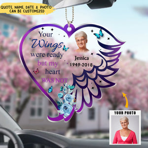 Personalized Photo Memorial Acrylic Ornament - Memorial Gift Idea For Loss Of Dad/ Mom