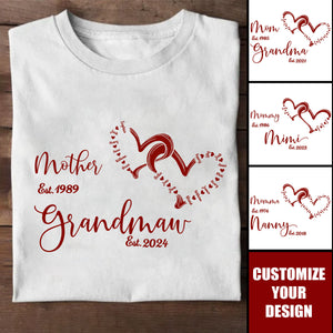 Mom Est Grandma Est - Personalized T-Shirt