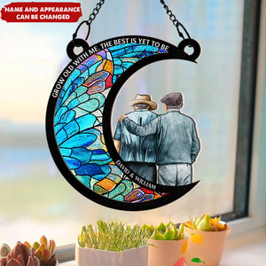 From Our First Kiss Till Our Last Breath - Personalized Window Hanging Suncatcher Ornament