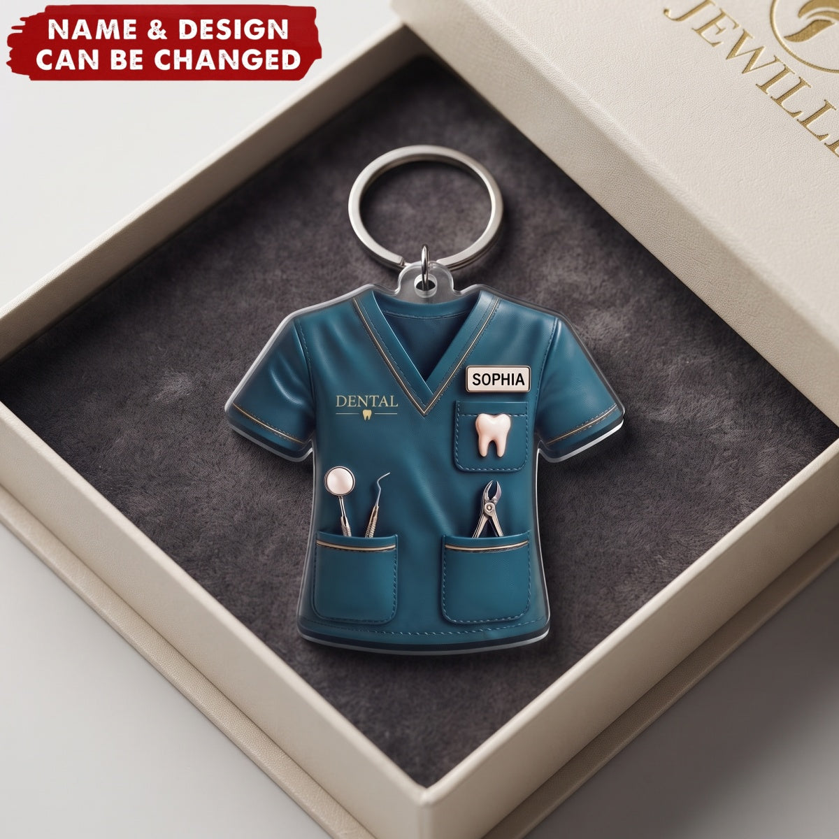Tooth Hero – Personalized Acrylic Keychain, Gift for Dentist
